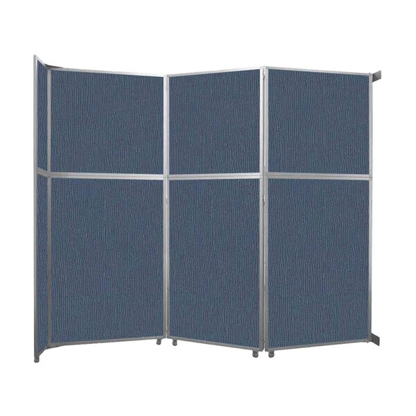 Operable Wall Folding Room Divider 11'9" x 10'3/4" Ocean Fabric